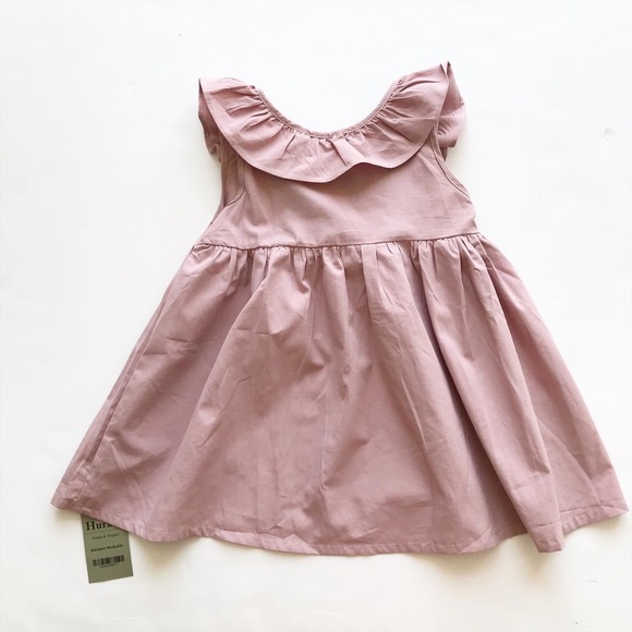 Hurave Other - Hurave NWT mauve/taupe flutter dress w/back bow 4T